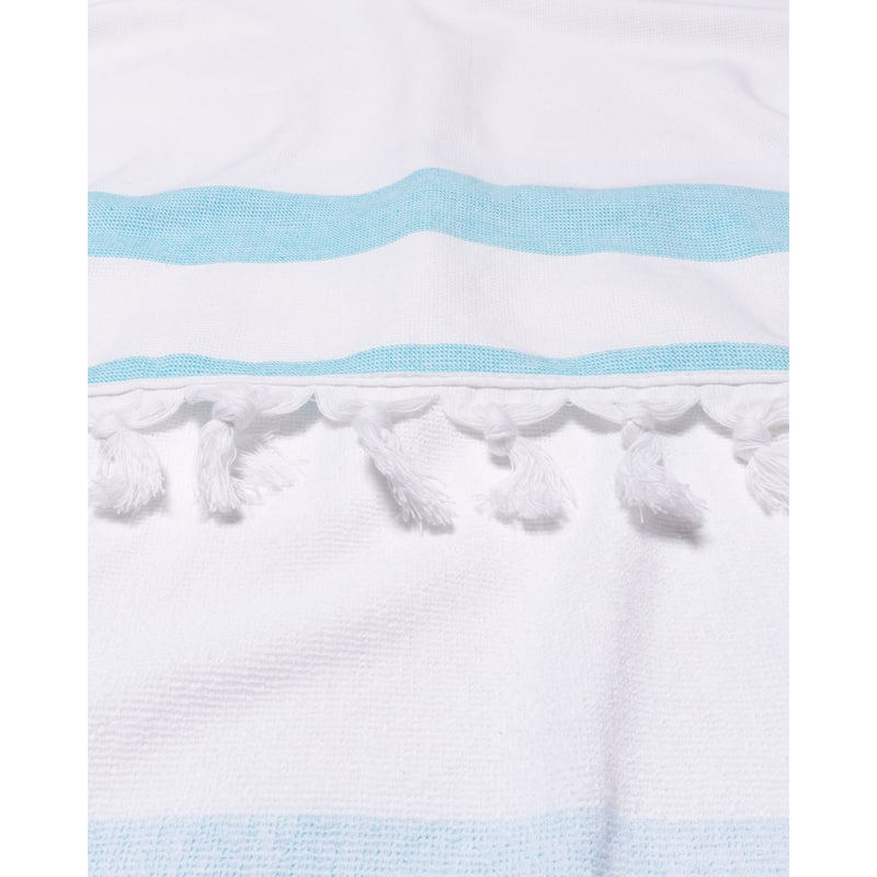 Superior Kai Stripe Fouta Beach Towel with Tassels - 35" x 68"
