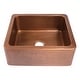 preview thumbnail 3 of 10, Lange Copper 25" Single Bowl Farmhouse Apron Front Undermount Kitchen Sink