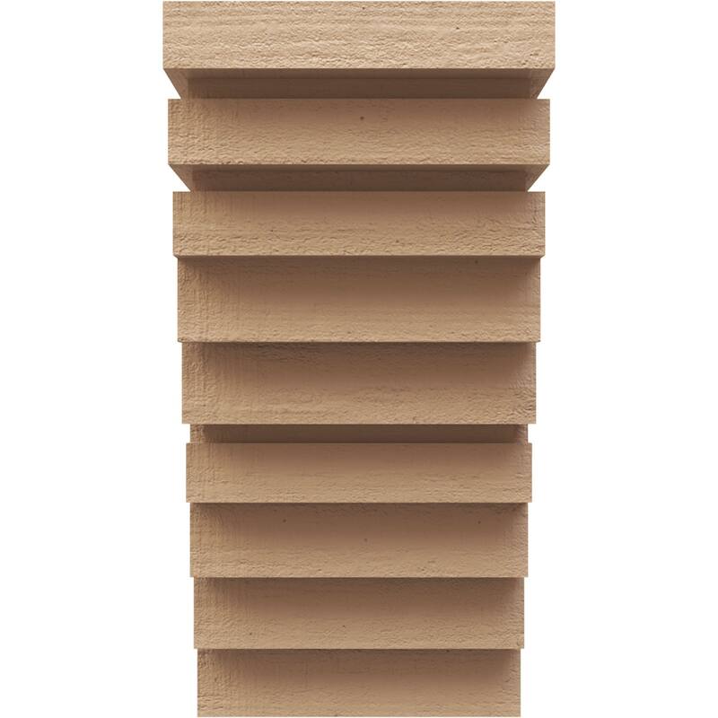 Series 2 Wide Landon Rough Cedar Woodgrain TimberThane Corbel, Primed Tan