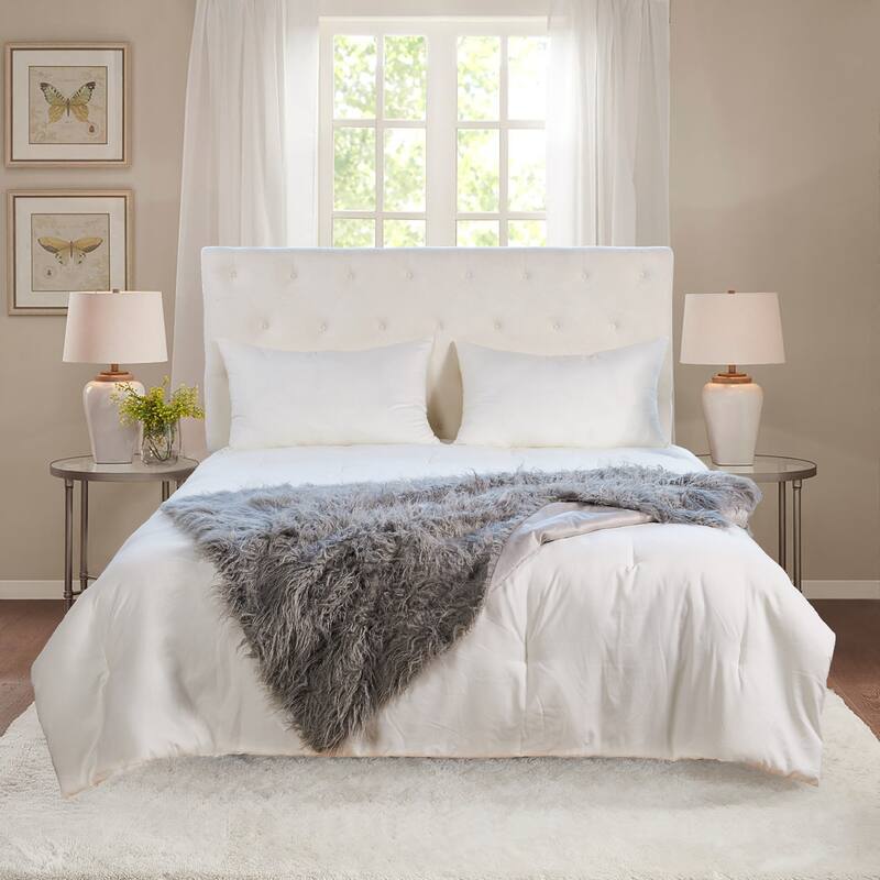 Karenne Shaggy Fauxfur Throw Blanket