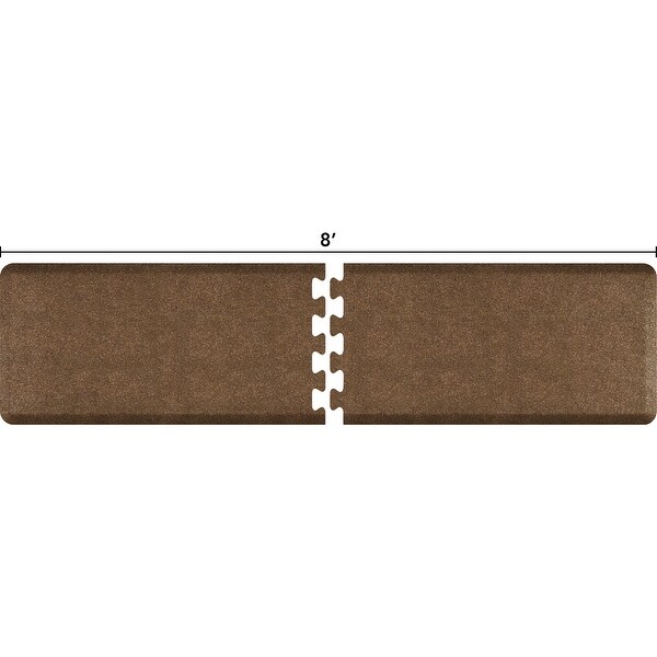 WellnessMats Anti-Fatigue Puzzle Set Office & Kitchen Mat, 8 Feet by 2 Feet, Granite Copper - granite copper