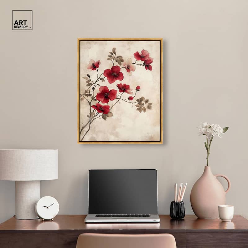 Cherry Bloom Canvas by Art Remedy