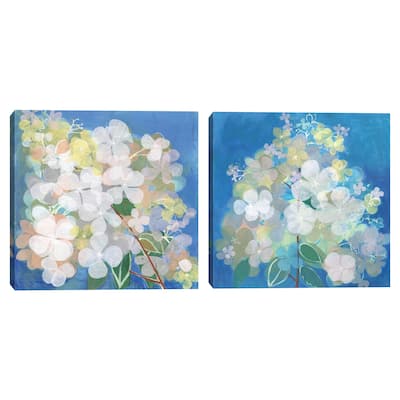 Hydrangea Aqua Tissue & Hydrangea Blue Tissue by Maret Hensick Canvas Art Prints