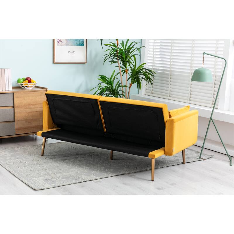 Velvet Upholstered Convertible Loveseats Sleeper Sofa