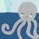 preview thumbnail 9 of 7, Lambs & Ivy Oceania Blue/Gray/White Whale with Octopus and Fish Nautical Ocean 6-Piece Nursery Baby Crib Bedding Set