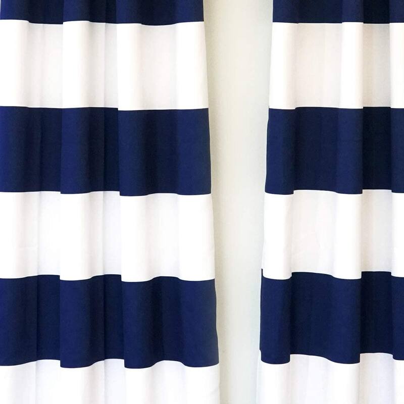 DriftAway Mia Stripe Room Darkening Curtain Panel Pair