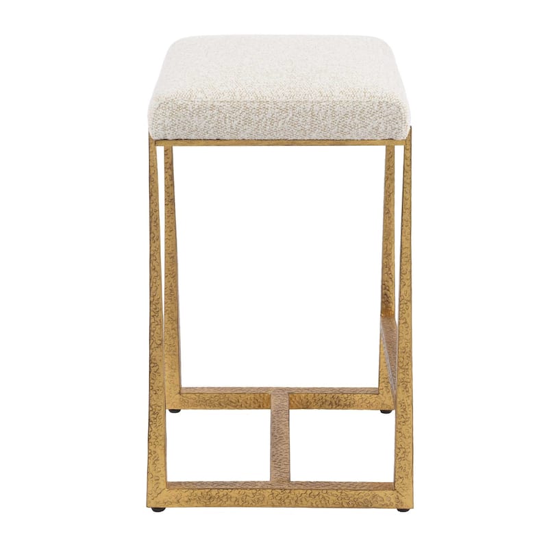 Uttermost Midas Gold Counter Stool - 18.5"W x 15.5"D x 26"H