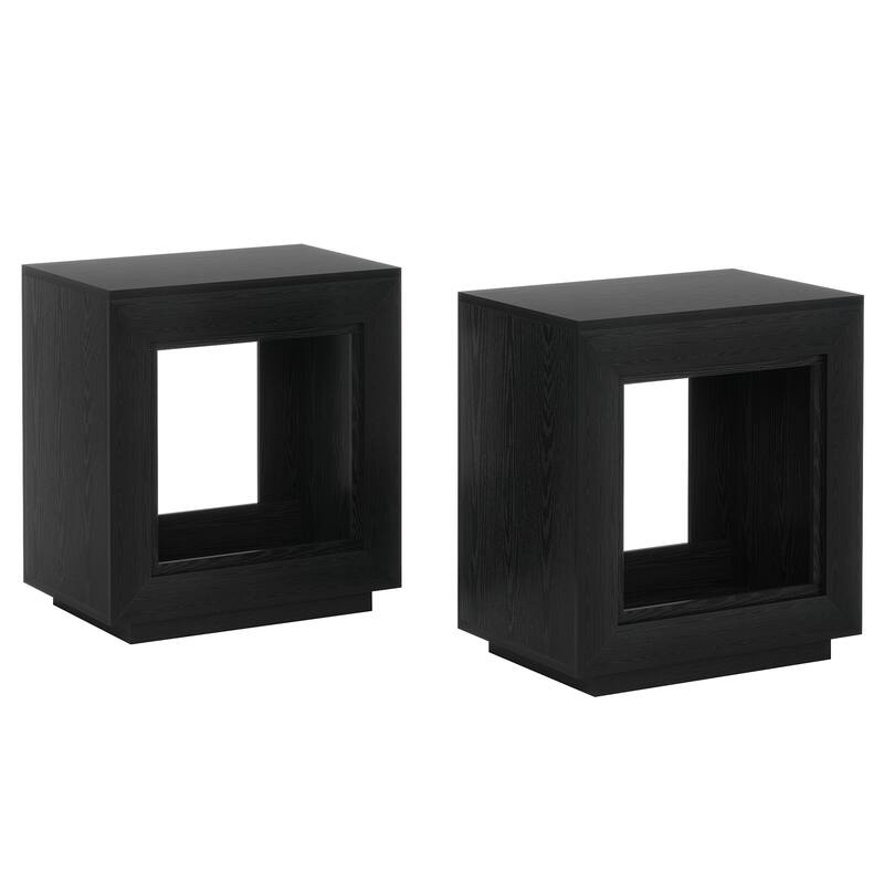 23.62-inch Rectangular Farmhouse Wood Side End Table for Living Room