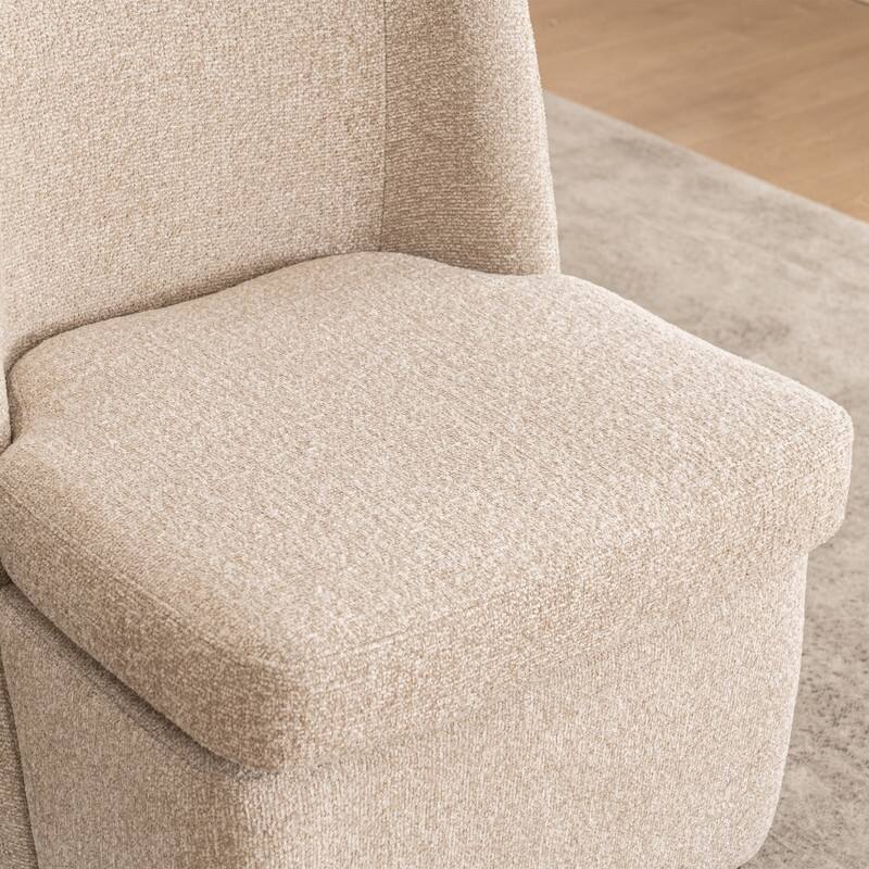 Modern Accent Chair Set of 4, Armless Chairs for Dining Room, Living Room, Bedroom