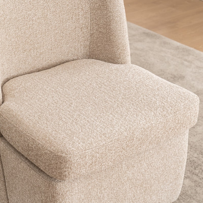 Modern Upholstered Accent Chair with Back for Dining Room, Living Room, Bedroom