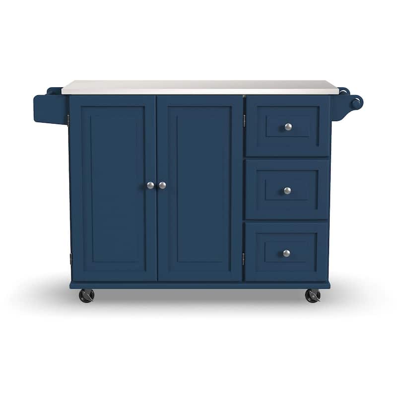 Dolly Madison Kitchen Cart with Stainless Steel Top by Homestyles