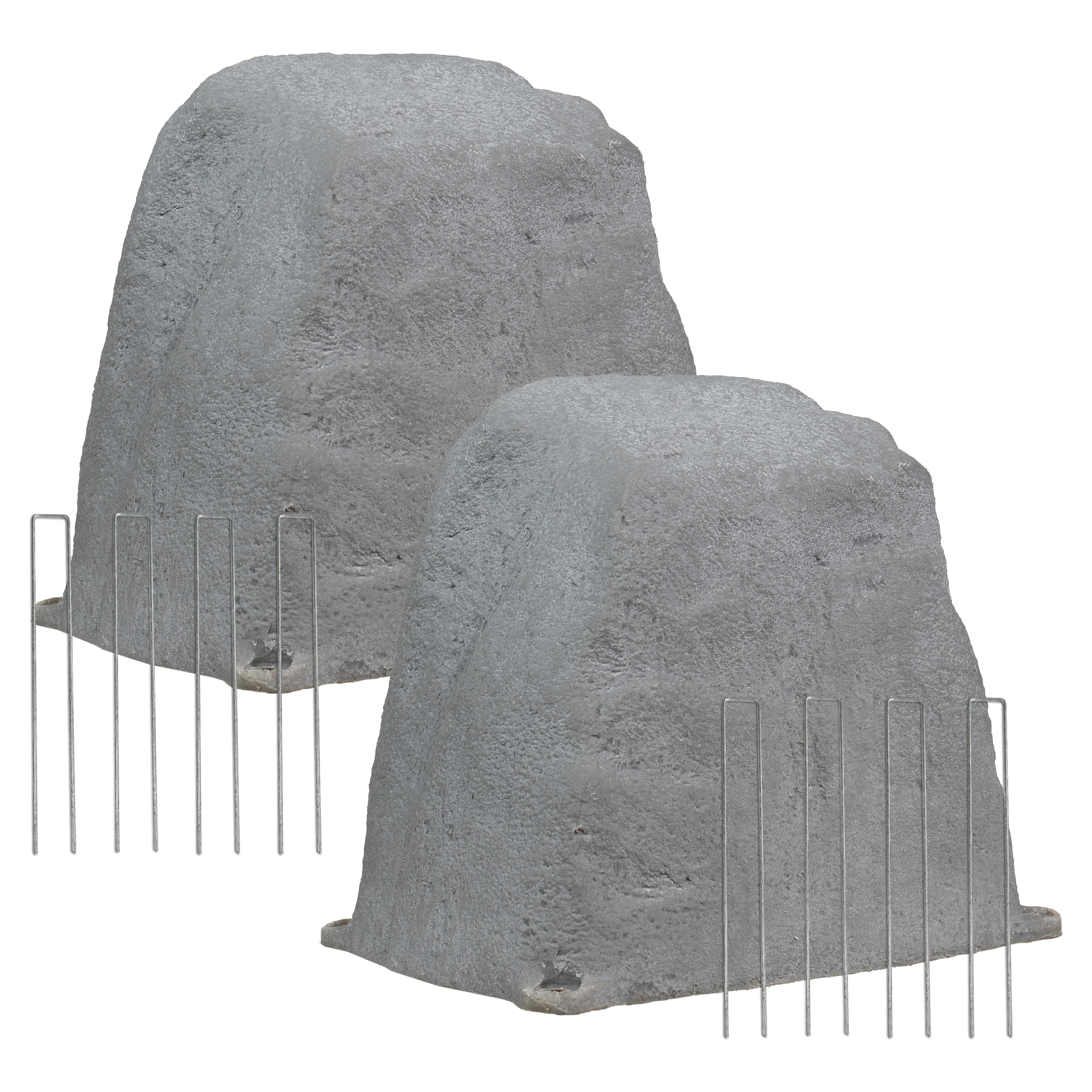 Sunnydaze Flat-Top Artificial Landscape Rock Cover with Stakes