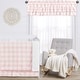 preview thumbnail 3 of 4, Pink Buffalo Plaid Check Window Curtain Valance - Blush White Shabby Chic Woodland Rustic Country Farmhouse Tiered Ruffled