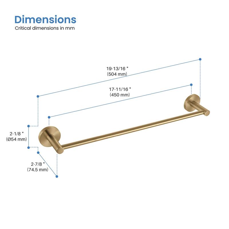 Circular Bathroom 20" Towel Bar