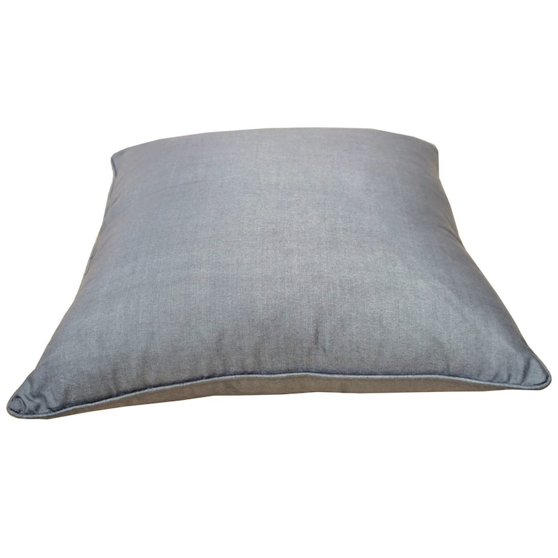 Home&Manor Premium Silk Throw Pillow 18" Gray