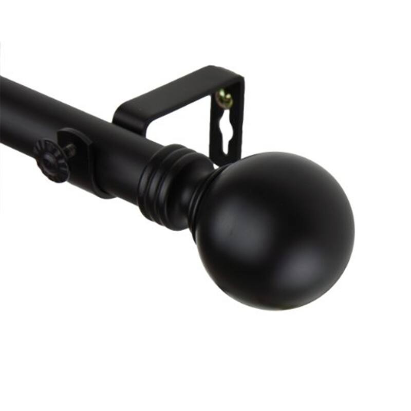 Tension Rod for Curtains, Home Decor Window Rod, Adjustable Curtain Pole, Black Finish, Easy Install - 48