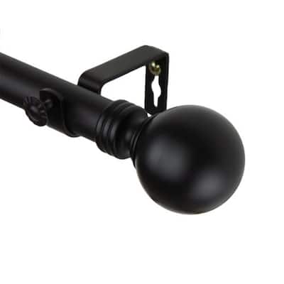 Tension Rod for Curtains, Home Decor Window Rod, Adjustable Curtain Pole, Black Finish, Easy Install - 48