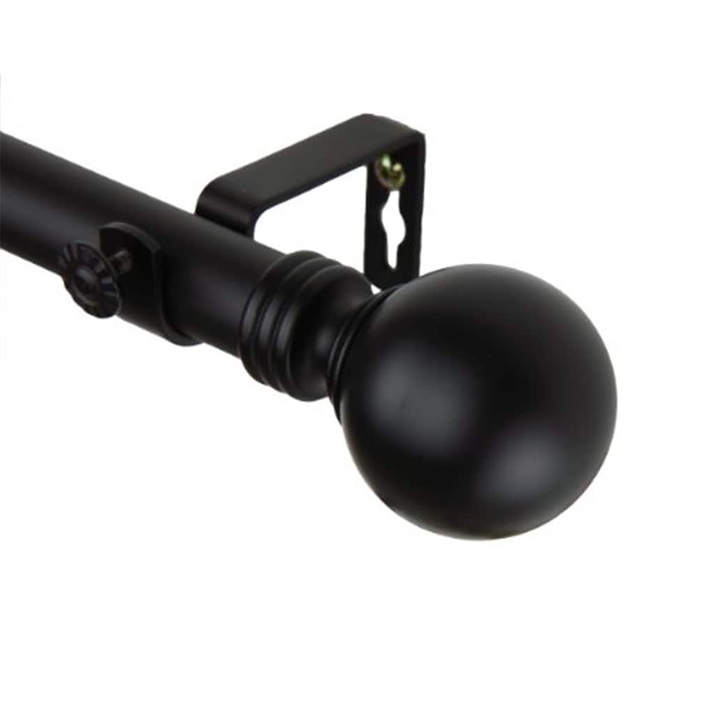 Tension Rod for Curtains, Home Decor Window Rod, Adjustable Curtain Pole, Black Finish, Easy Install - 48