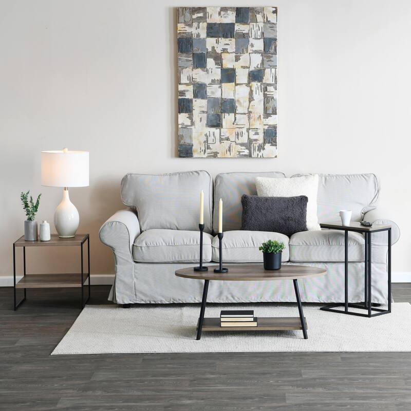 Household Essentials Coffee Table with Storage Shelf