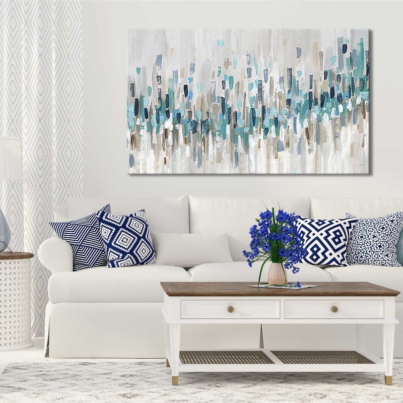"Blue Staccato" Print on Canvas