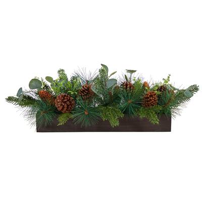30" Evergreen Pine and Pine Cone Artificial Christmas Centerpiece Arrangement - 10