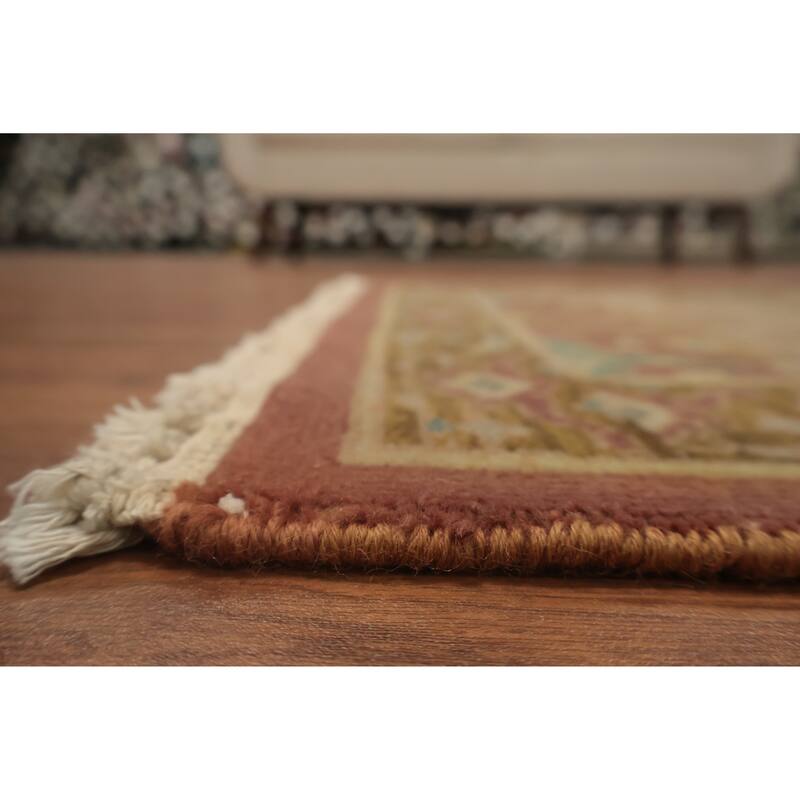 Hand Knotted Oriental 100% Wool Carpet Traditional All-Over Brown Ziegler Area Rug - 3' 10'' X 2' 1''