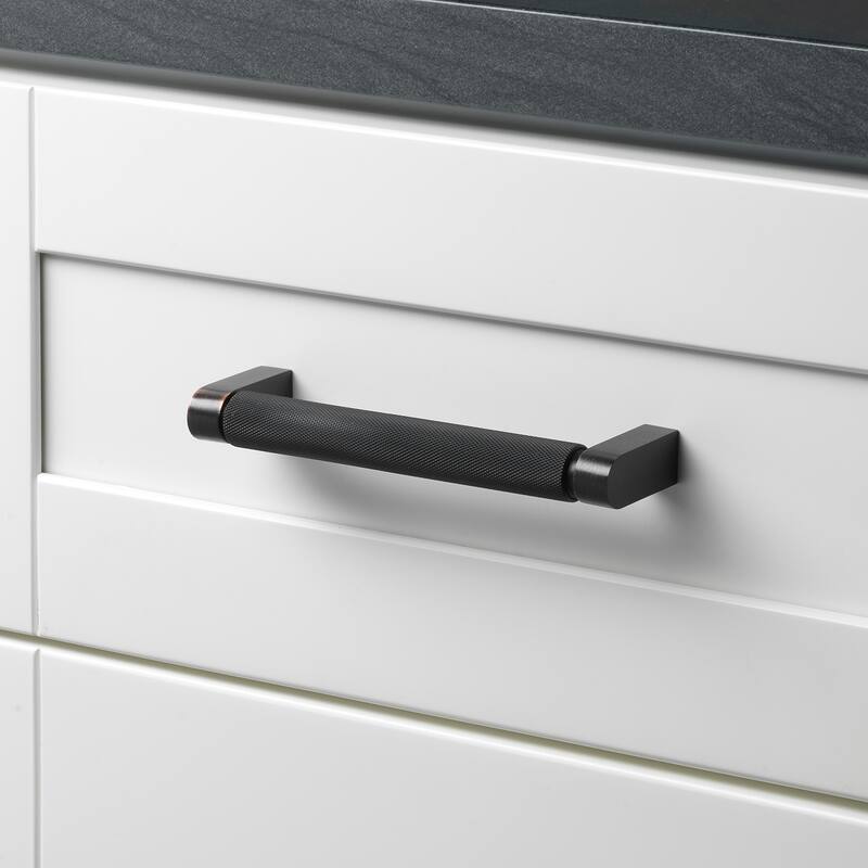 6-5/16 in. Center Knurled Bar Pull Cabinet Hardware Handle (10 Pack)