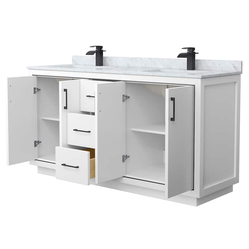 Wyndham Collection WCF1111-66D-NAT-MXX Icon 66" Free Standing Double