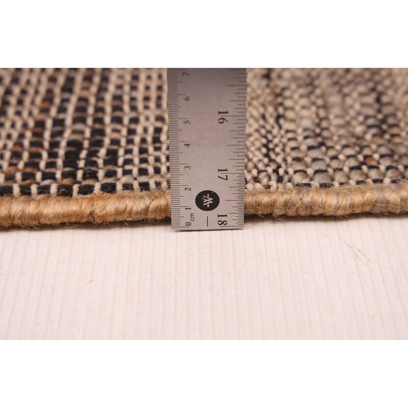 ECARPETGALLERY Flat-Weave Palas Denizli Taupe Jute Kilim - 5'3 x 7'3