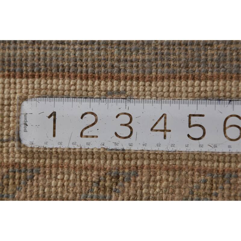 Hand Knotted Oriental 100% Wool Carpet Transitional All-Over Greys & Charcoal Oushak Area Rug - 14' 0'' X 10' 1''