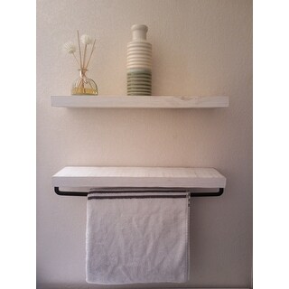 Handmade Del Hutson Designs True Floating Shelf and Towel Rack