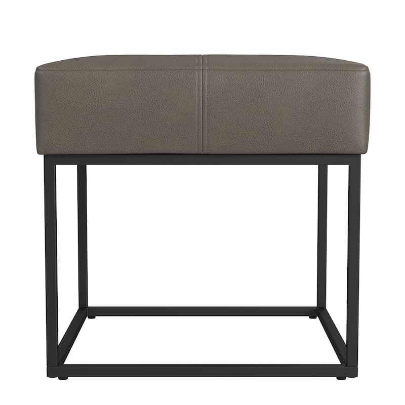HomePop Square Metal Frame Ottoman