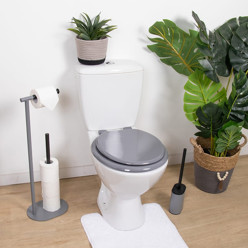 Round Molded Wood Toilet Seat 17 Inches