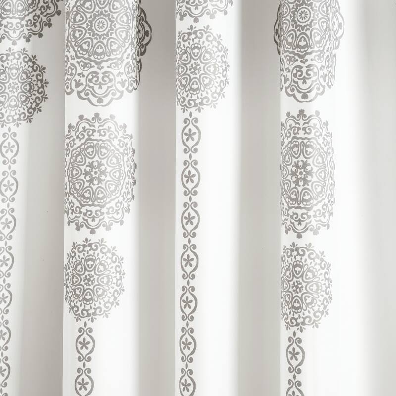 Lush Decor Stripe Medallion Room Darkening Curtain Panel Pair