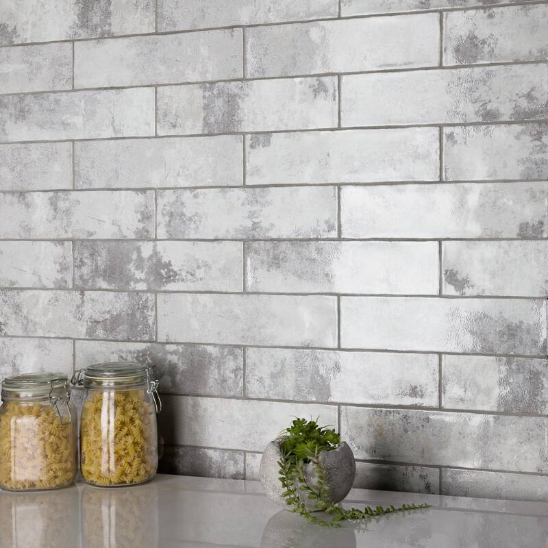 Merola Tile Biarritz Grey 3" x 12" Ceramic Wall Tile