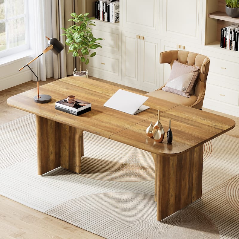 63" Executive Desk, Large Computer Desk Modern Home Office Desk