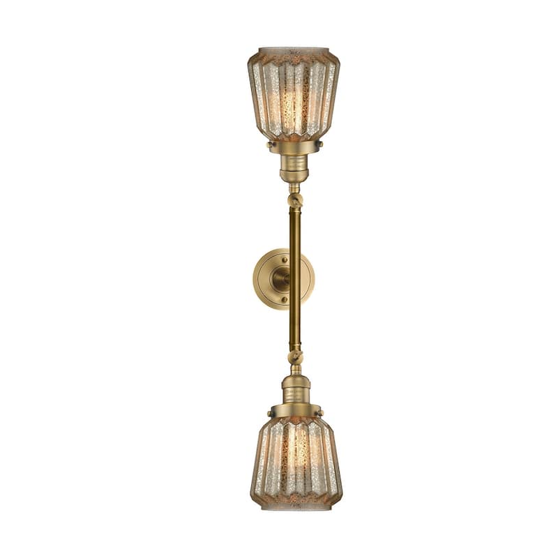 Innovations Lighting Chatham 2 Light 24" Wide Bathroom Vanity Light - Brushed Brass / Mercury