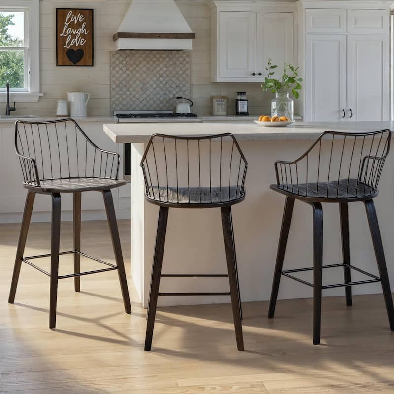 The Gray Barn Winston 26" Fixed-Height Counter Stool