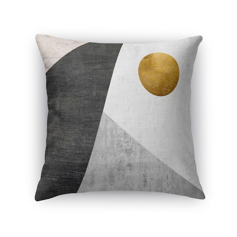 Kavka Designs gold/ black/ grey night moon accent pillow with insert