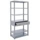 preview thumbnail 6 of 12, SAFAVIEH Johni 1-Drawer 5-Shelf Etagere Bookcase. - 32"W x 18"D x 70"H
