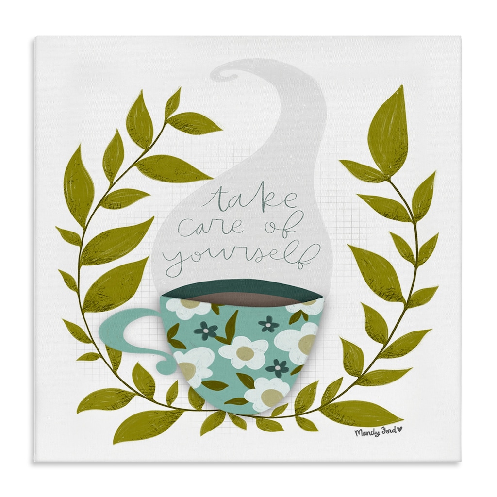 Stupell Take Care with Relaxing Coffee Canvas Wall Art Design By Mandy Ford Art + Illustration