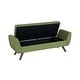 preview thumbnail 24 of 43, HomePop Modern Sherpa Storage Bench with Wood Legs - Cream