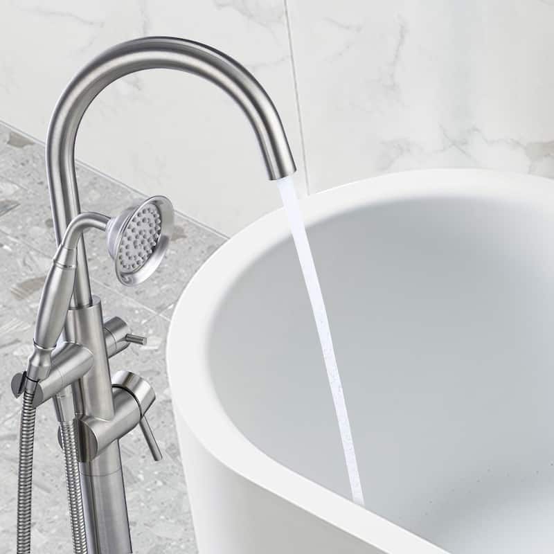 Vanityfair Floor Mount Freestanding Bathtub Faucet Tub Filler with Hand Shower