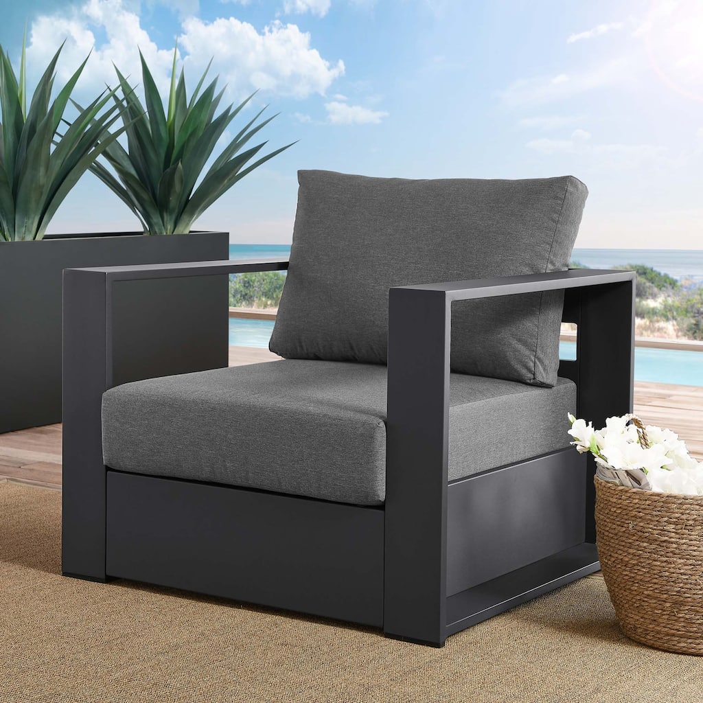 Tahoe Outdoor Patio Powder-Coated Aluminum Armchair