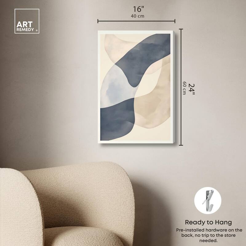 Organic Ovals Canvas by Art Remedy, Gallery Wrapped