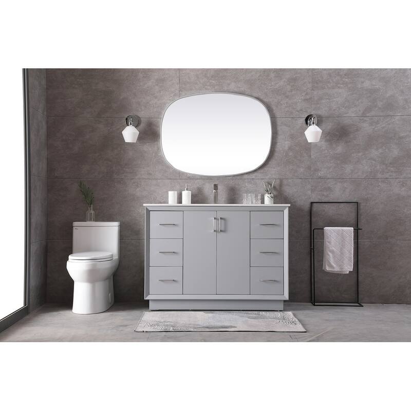 Elegant Lighting VF19648 Hayes 48" Free Standing Single Basin Vanity
