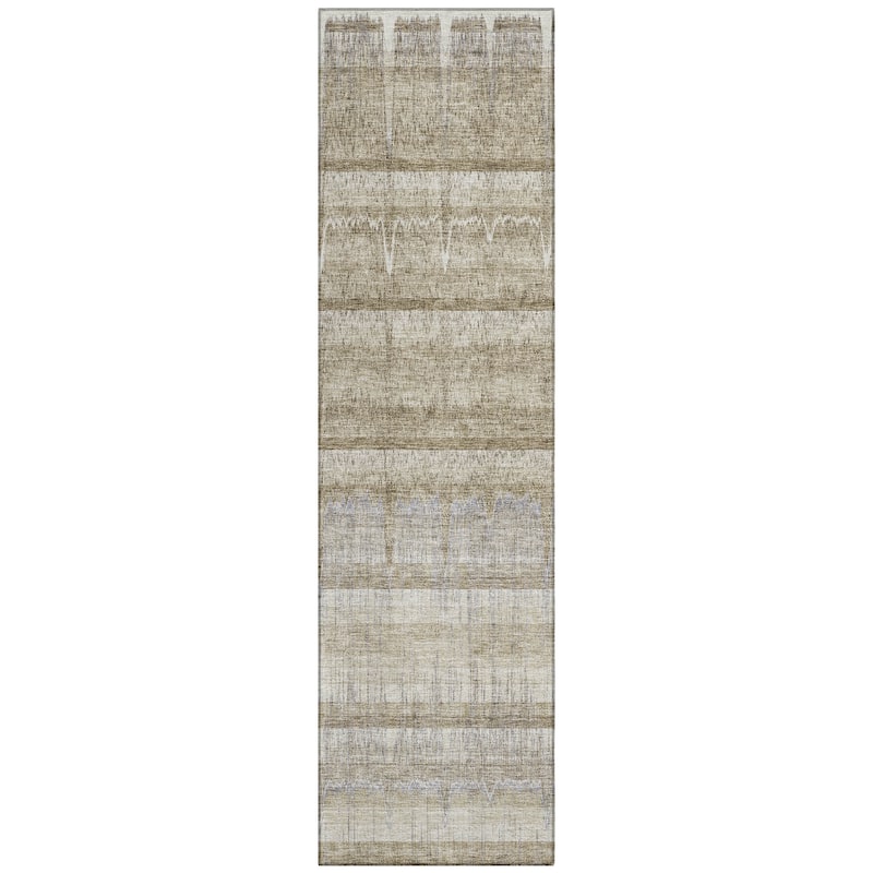 Machine Washable Indoor/ Outdoor Chantille Abstract Ombre Rug