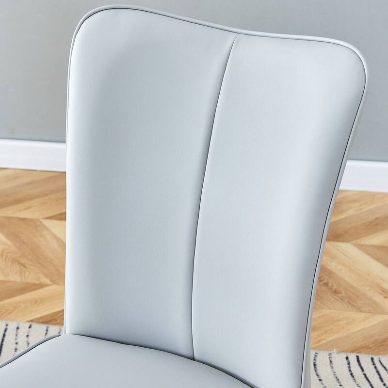 Modern PU Leather Minimalist Dining Chairs Set of 4