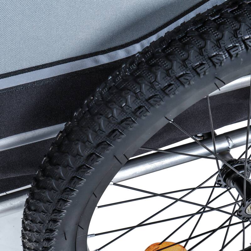 Large Folding Bike Trailer for Dogs, 100LB Capacity All-Terrain Pet Carrier for Cycling, Jogging, Camping & Outdoor Adventures