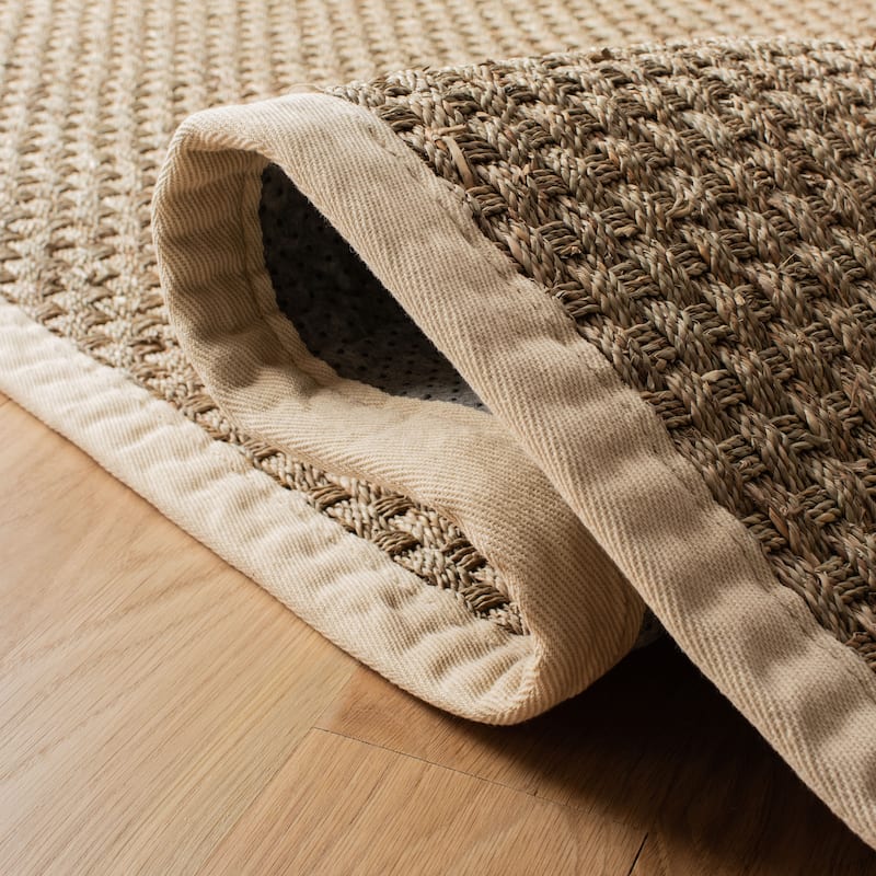 SAFAVIEH Natural Fiber Marina Basketweave Seagrass Rug